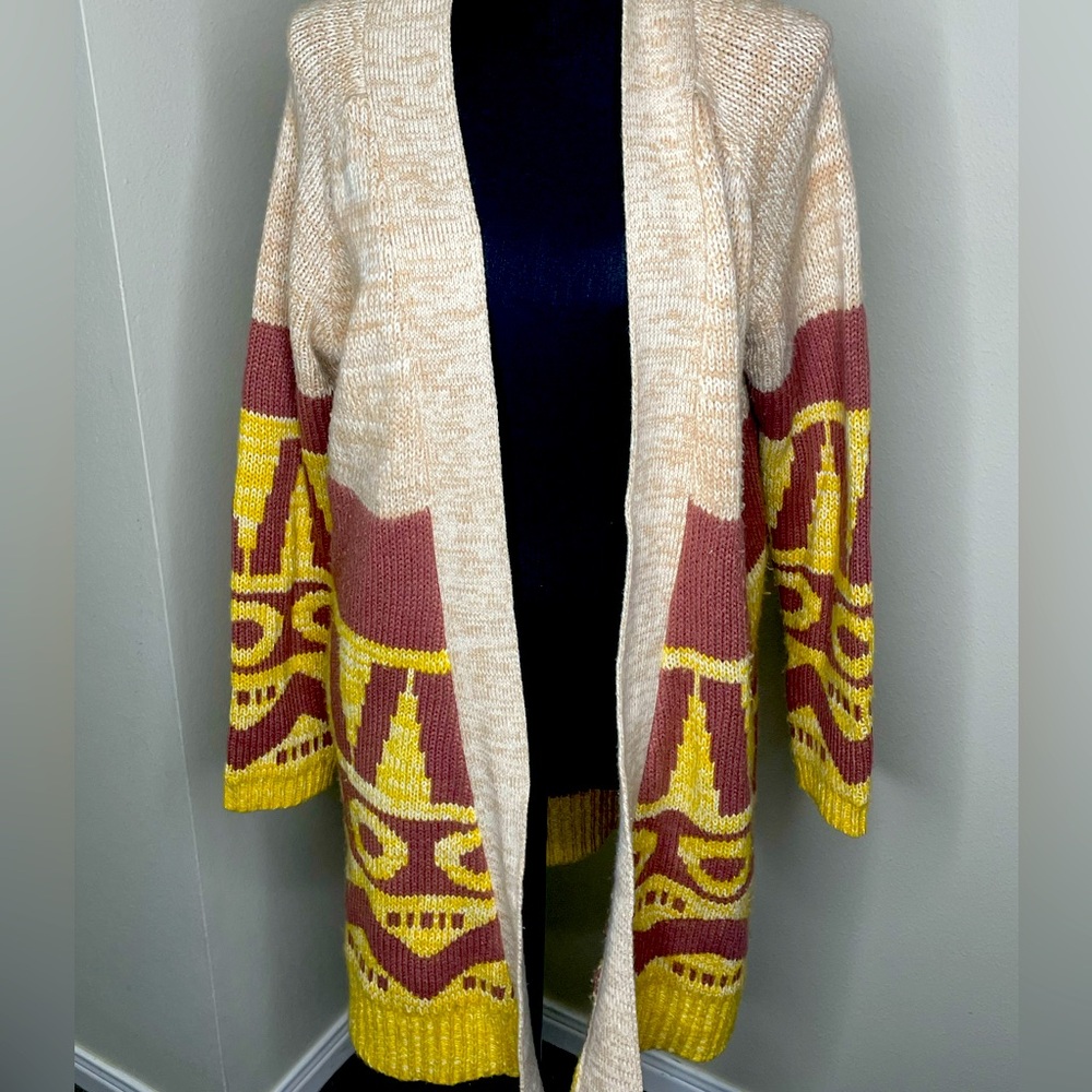Boutique brand comfy Aztec style sweater duster.
